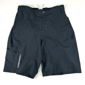 Louis Garneau Shorts Cycling Adult Large Black Trunk Style MTB Lined Padded